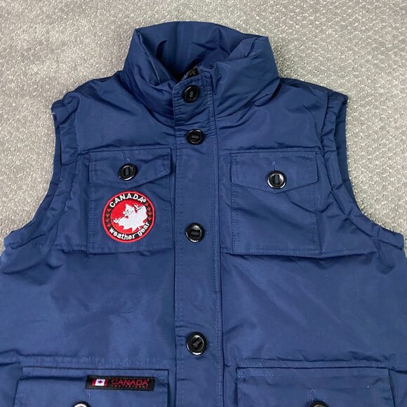 Canada Weargear Vest Boy's Youth XL 18/20 Blue Puffer - Picture 2 of 13